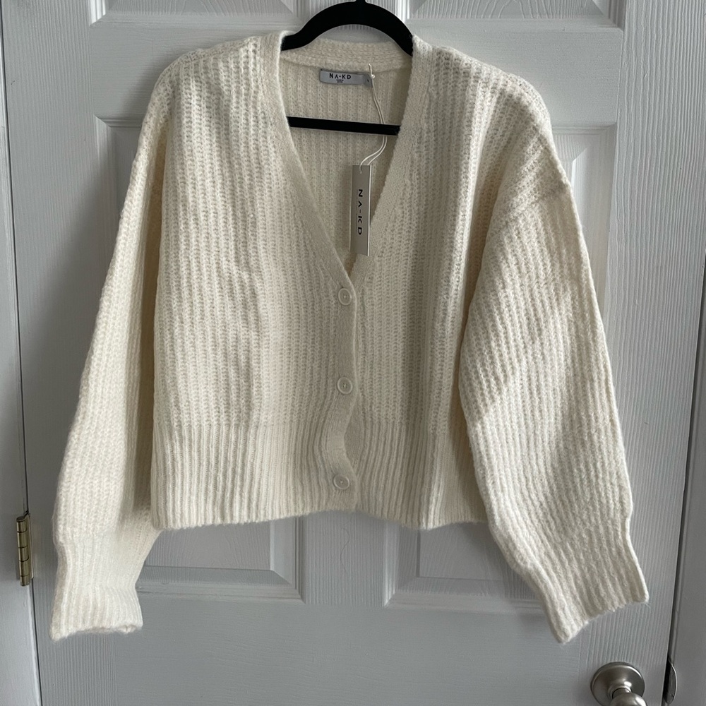 NA-KD oversized knit cardigan